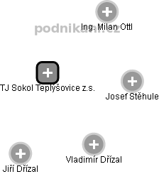 TJ Sokol Teplýšovice z.s. - náhled vizuálního zobrazení vztahů obchodního rejstříku