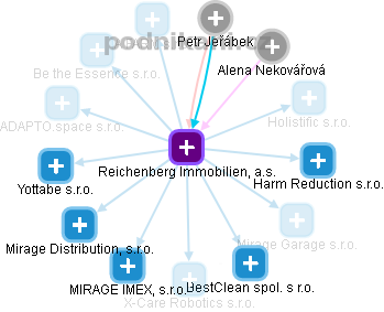 Reichenberg Immobilien, a.s. - náhled vizuálního zobrazení vztahů obchodního rejstříku