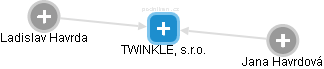 TWINKLE, s.r.o. - náhled vizuálního zobrazení vztahů obchodního rejstříku