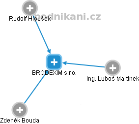 BRODEXIM s.r.o. - náhled vizuálního zobrazení vztahů obchodního rejstříku