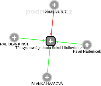 Tělovýchovná jednota Sokol Litultovice, z.s. - náhled vizuálního zobrazení vztahů obchodního rejstříku