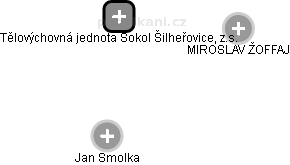 Tělovýchovná jednota Sokol Šilheřovice, z.s. - náhled vizuálního zobrazení vztahů obchodního rejstříku