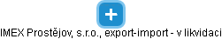 IMEX Prostějov, s.r.o., export-import - v likvidaci - náhled vizuálního zobrazení vztahů obchodního rejstříku