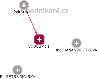 VOBUS v.o.s. - náhled vizuálního zobrazení vztahů obchodního rejstříku