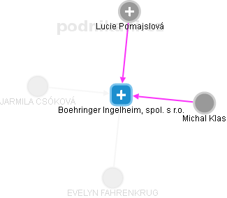 Boehringer Ingelheim, spol. s r.o. - náhled vizuálního zobrazení vztahů obchodního rejstříku
