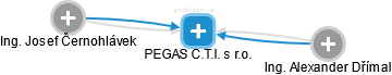 PEGAS C.T.I. s r.o. - náhled vizuálního zobrazení vztahů obchodního rejstříku