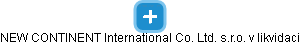 NEW CONTINENT International Co. Ltd. s.r.o. v likvidaci - náhled vizuálního zobrazení vztahů obchodního rejstříku