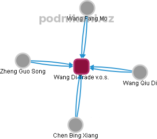Wang Di Trade v.o.s. - náhled vizuálního zobrazení vztahů obchodního rejstříku