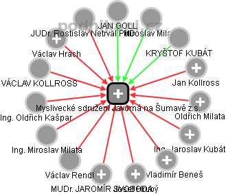 Myslivecké sdružení Javorná na Šumavě z.s. - náhled vizuálního zobrazení vztahů obchodního rejstříku