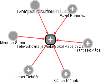 Tělovýchovná jednota Sokol Pačejov z.s. - náhled vizuálního zobrazení vztahů obchodního rejstříku