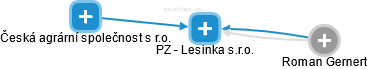 PZ - Lesinka s.r.o. - náhled vizuálního zobrazení vztahů obchodního rejstříku