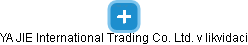 YA JIE International Trading Co. Ltd. v likvidaci - náhled vizuálního zobrazení vztahů obchodního rejstříku