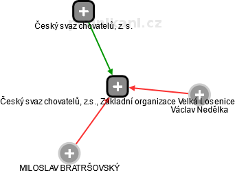 Český svaz chovatelů, z.s., Základní organizace Velká Losenice - náhled vizuálního zobrazení vztahů obchodního rejstříku