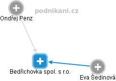 Bedřichovka spol. s r.o. - náhled vizuálního zobrazení vztahů obchodního rejstříku