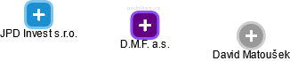 D.M.F. a.s. - náhled vizuálního zobrazení vztahů obchodního rejstříku