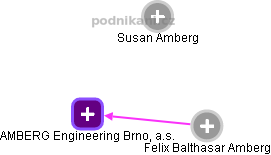 AMBERG Engineering Brno, a.s. - náhled vizuálního zobrazení vztahů obchodního rejstříku