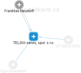 TELSIG-servis, spol. s r.o. - náhled vizuálního zobrazení vztahů obchodního rejstříku