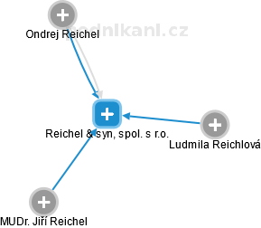 Reichel & syn, spol. s r.o. - náhled vizuálního zobrazení vztahů obchodního rejstříku