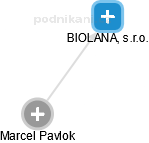 BIOLANA, s.r.o. - náhled vizuálního zobrazení vztahů obchodního rejstříku