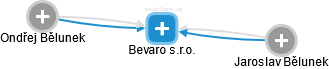 Bevaro s.r.o. - náhled vizuálního zobrazení vztahů obchodního rejstříku