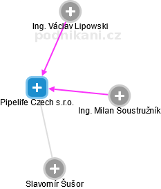Pipelife Czech s.r.o. - náhled vizuálního zobrazení vztahů obchodního rejstříku