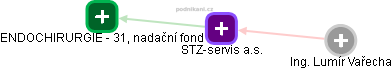 STZ-servis a.s. - náhled vizuálního zobrazení vztahů obchodního rejstříku