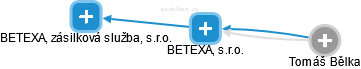 BETEXA, s.r.o. - náhled vizuálního zobrazení vztahů obchodního rejstříku