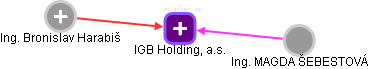 IGB Holding, a.s. - náhled vizuálního zobrazení vztahů obchodního rejstříku