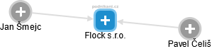 Flock s.r.o. - náhled vizuálního zobrazení vztahů obchodního rejstříku
