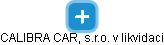 CALIBRA CAR, s.r.o. v likvidaci - náhled vizuálního zobrazení vztahů obchodního rejstříku
