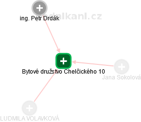 Bytové družstvo Chelčického 10 - náhled vizuálního zobrazení vztahů obchodního rejstříku