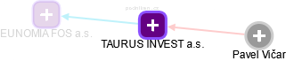 TAURUS INVEST a.s. - náhled vizuálního zobrazení vztahů obchodního rejstříku
