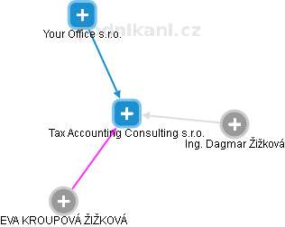 Tax Accounting Consulting s.r.o. - náhled vizuálního zobrazení vztahů obchodního rejstříku