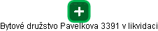 Bytové družstvo Pavelkova 3391 v likvidaci - náhled vizuálního zobrazení vztahů obchodního rejstříku
