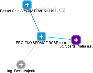 PRO-EKO SERVICE BCSP, s.r.o. - náhled vizuálního zobrazení vztahů obchodního rejstříku
