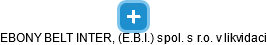 EBONY BELT INTER, (E.B.I.) spol. s r.o. v likvidaci - náhled vizuálního zobrazení vztahů obchodního rejstříku