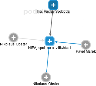 NIPA, spol. s r.o. v likvidaci - náhled vizuálního zobrazení vztahů obchodního rejstříku