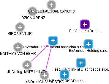 BioVendor - Laboratorní medicína s.r.o. - náhled vizuálního zobrazení vztahů obchodního rejstříku