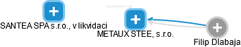 METAUX STEEL, s.r.o. - náhled vizuálního zobrazení vztahů obchodního rejstříku