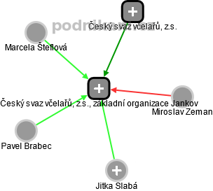 Český svaz včelařů, z.s., základní organizace Jankov - náhled vizuálního zobrazení vztahů obchodního rejstříku