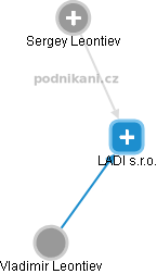 LADI s.r.o. - náhled vizuálního zobrazení vztahů obchodního rejstříku