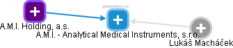 A.M.I. - Analytical Medical Instruments, s.r.o. - náhled vizuálního zobrazení vztahů obchodního rejstříku