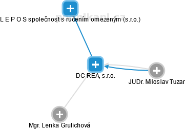 DC REA, s.r.o. - náhled vizuálního zobrazení vztahů obchodního rejstříku