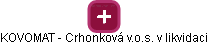 KOVOMAT - Crhonková v.o.s. v likvidaci - náhled vizuálního zobrazení vztahů obchodního rejstříku