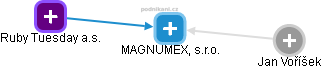 MAGNUMEX, s.r.o. - náhled vizuálního zobrazení vztahů obchodního rejstříku