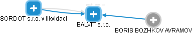 BALVIT s.r.o. - náhled vizuálního zobrazení vztahů obchodního rejstříku