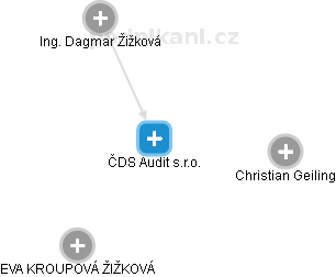 ČDS Audit s.r.o. - náhled vizuálního zobrazení vztahů obchodního rejstříku