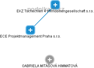 ECE Projektmanagement Praha s.r.o. - náhled vizuálního zobrazení vztahů obchodního rejstříku