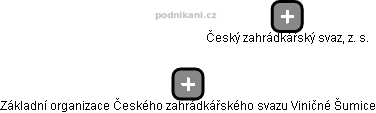 Základní organizace Českého zahrádkářského svazu Viničné Šumice - náhled vizuálního zobrazení vztahů obchodního rejstříku