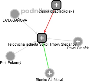 Tělocvičná jednota Sokol Trhový Štěpánov - náhled vizuálního zobrazení vztahů obchodního rejstříku